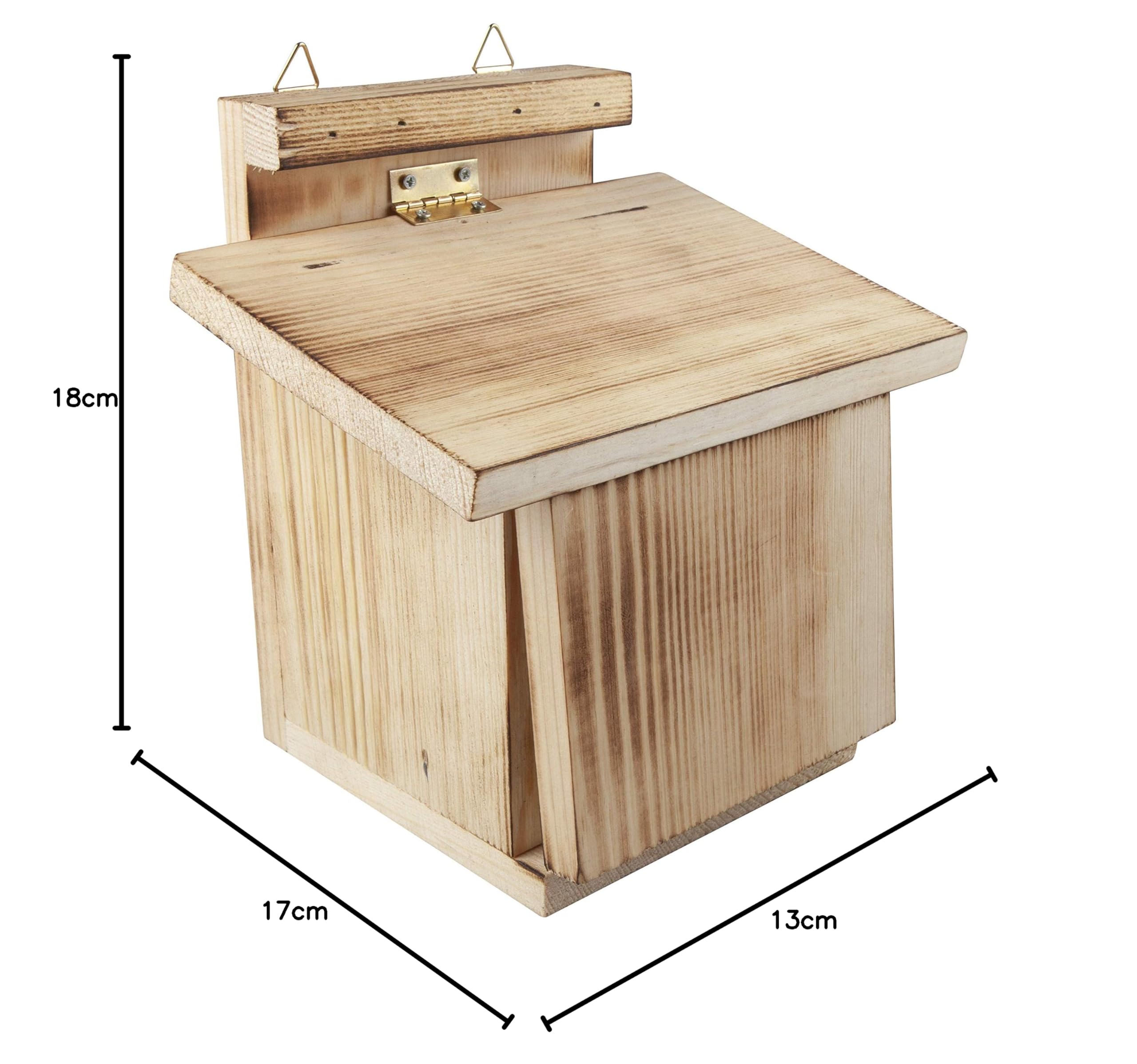 Windhager Mangiatoia per mangiatoie con scoiattolo, mangiatoia, mangiatoia, stazione di noce, aiuto per l'inverno, scatola per il cibo in legno 05586