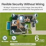 aosu Outdoor Security Cameras Wireless Home Surveillance System with aosuBase, Battery Powered, Cross-Camera Tracking, True 2K HD Color Night Vision, Spotlight, Motion Alert, Easy Setup, 6-Cam-Kit
