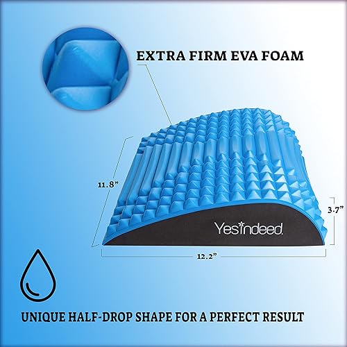 Vista 14 de Almohada estiradora de espalda – Alivio del dolor para la espalda baja, soporte lumbar, corrección de postura, ayuda para la ciática, diseño Rosa