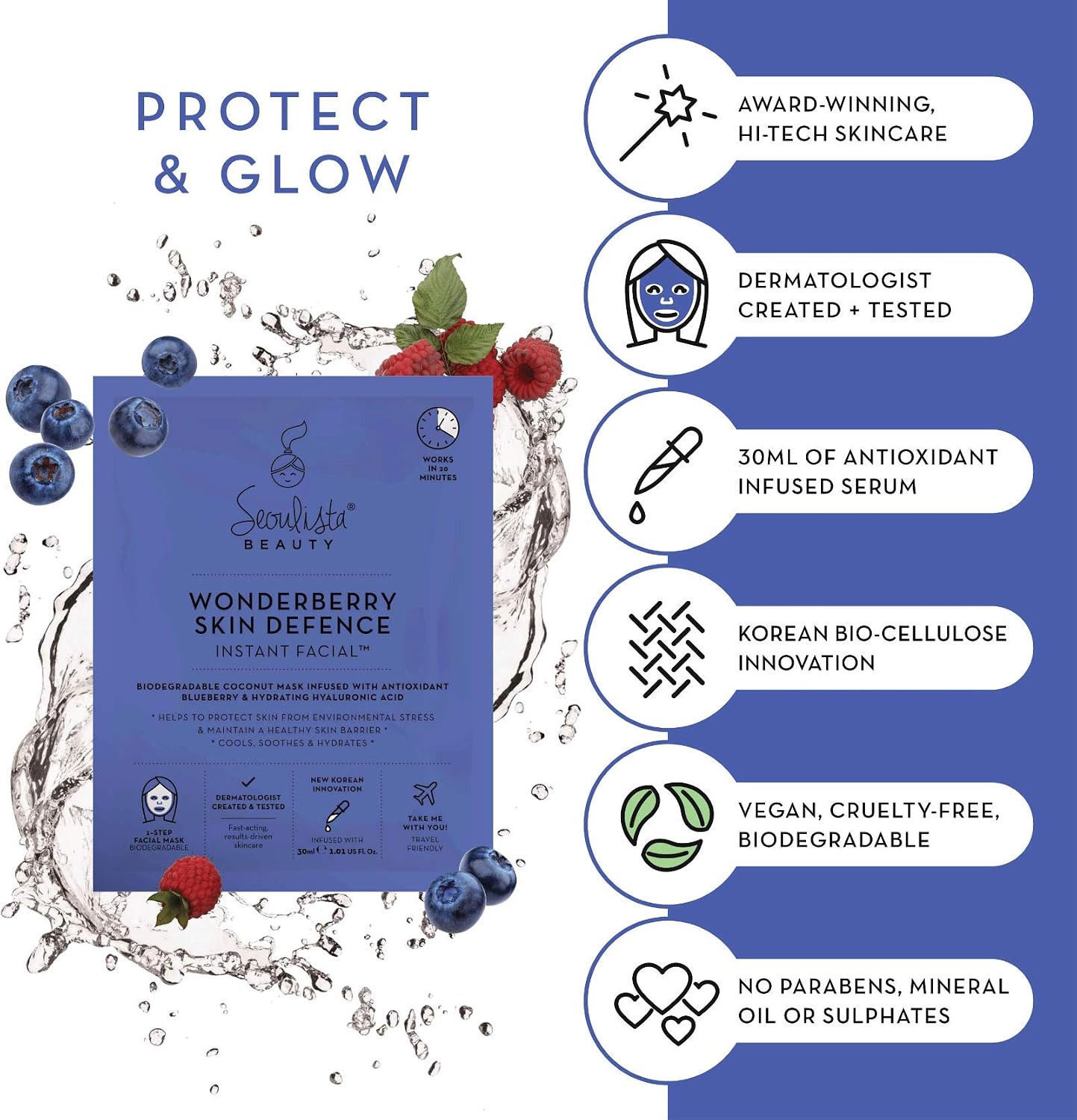 Seoulista Beauty Wonderberry Skin Defence Instant Facial™ 30ml - Image 5