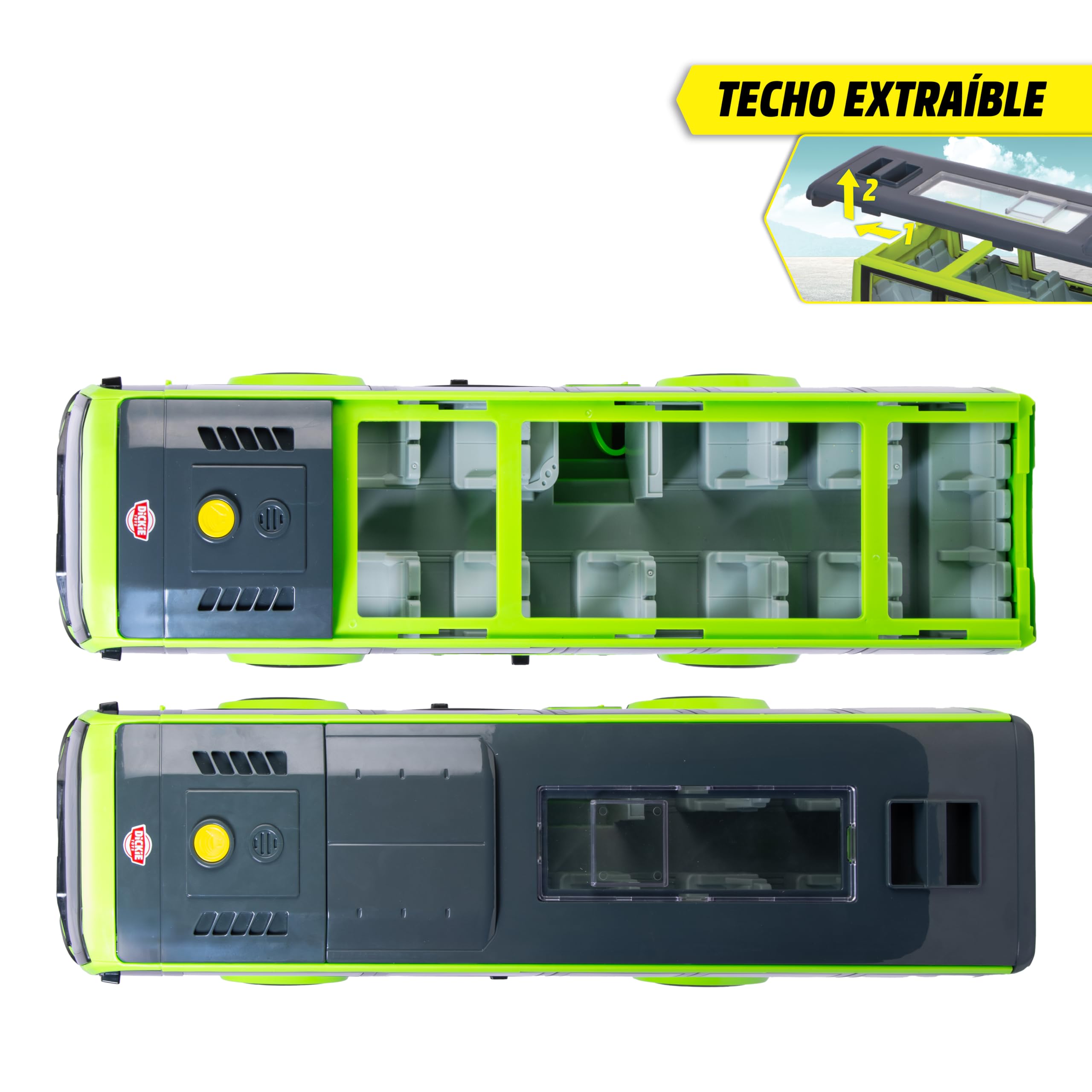Dickie FlixBus Volvo 9700 Autobús 54 cm con Luz y Sonido, +3 Años