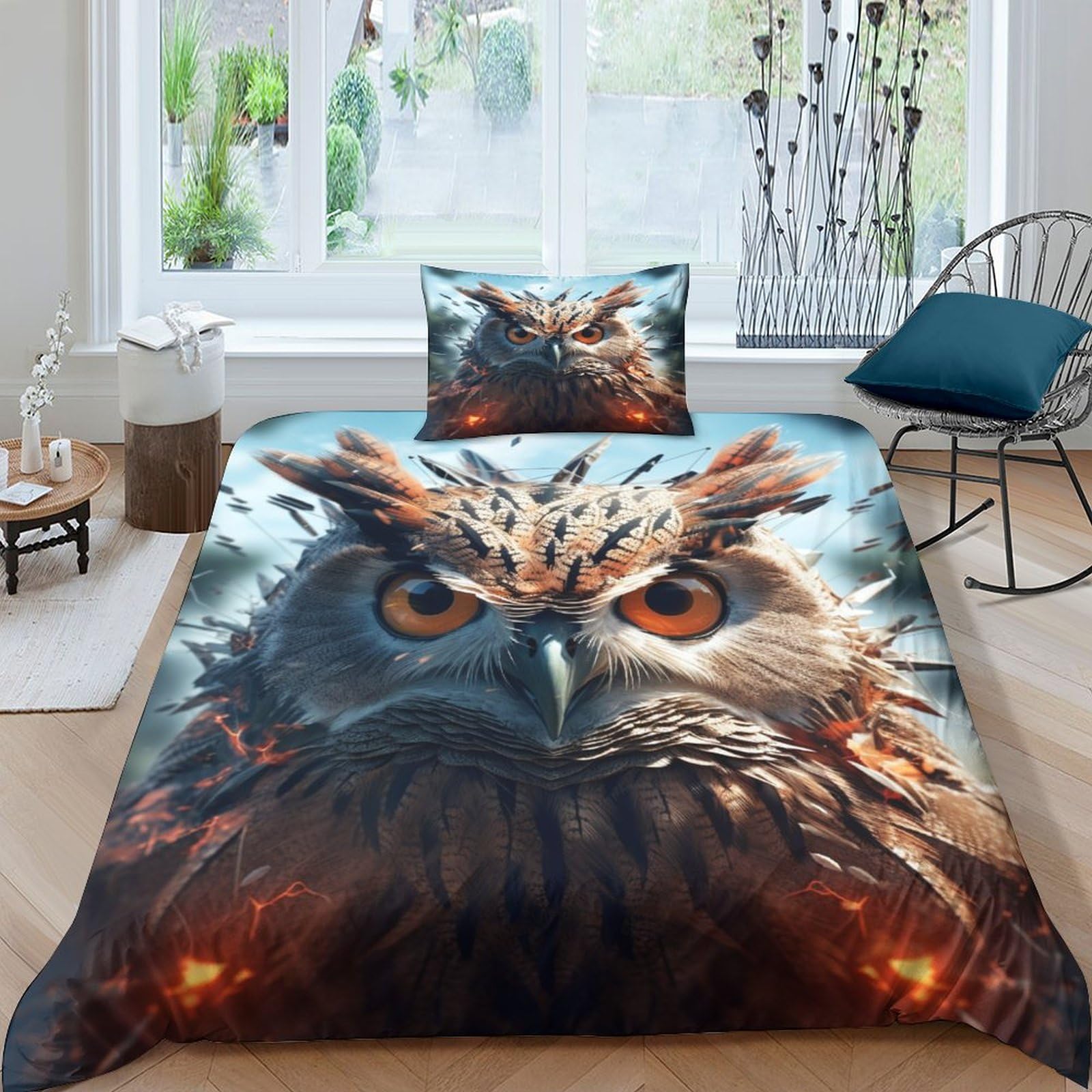Funda nórdica 135x200cm de impresión digital 3D textil con motivos animales