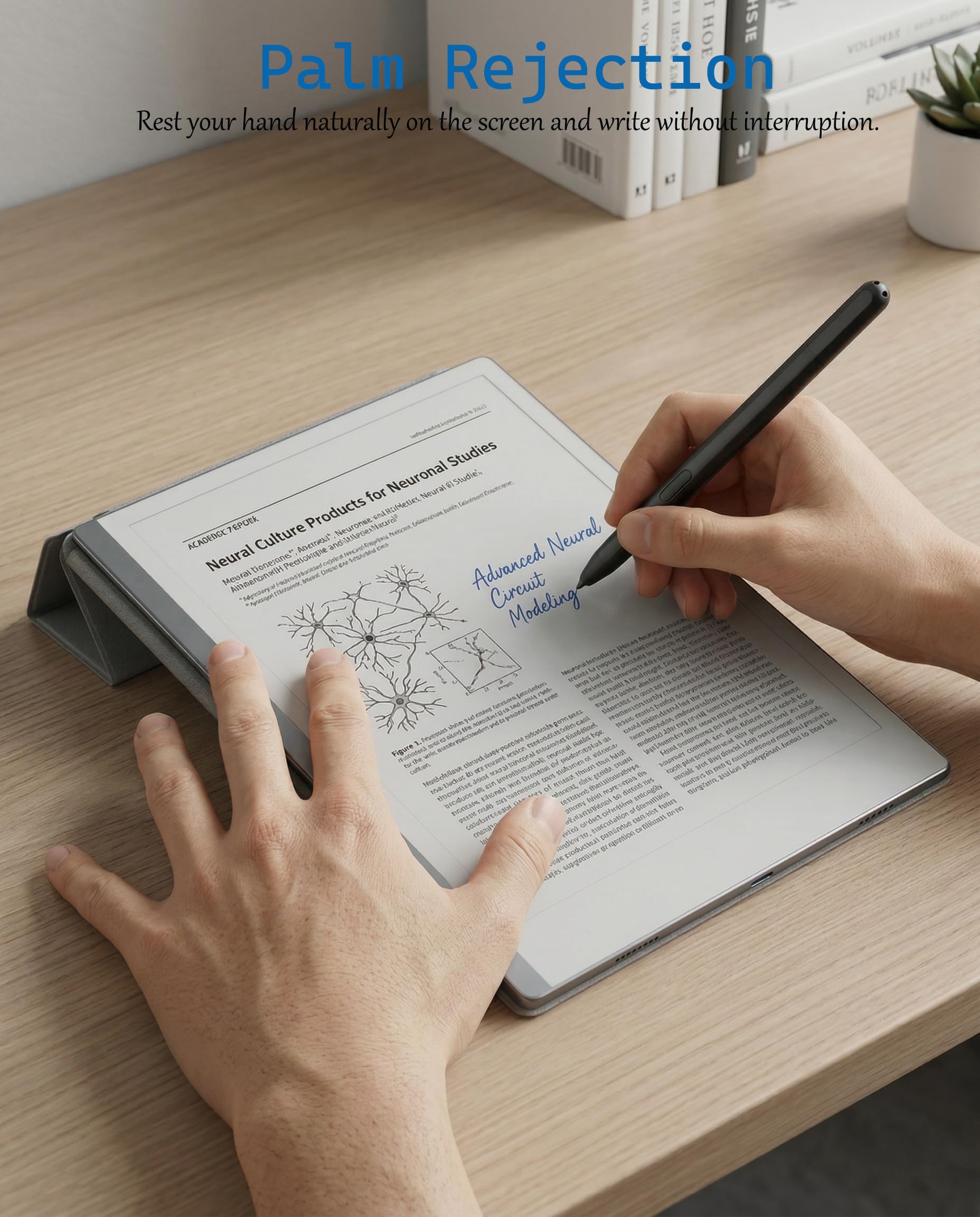Stylet magnétique EMR compatible avec Remarkable 1/2, Kindle Scribe et Samsung, stylo numérique de rechange avec gomme, 4096 niveaux de pression, support d'inclinaison, rejet de paume, 5