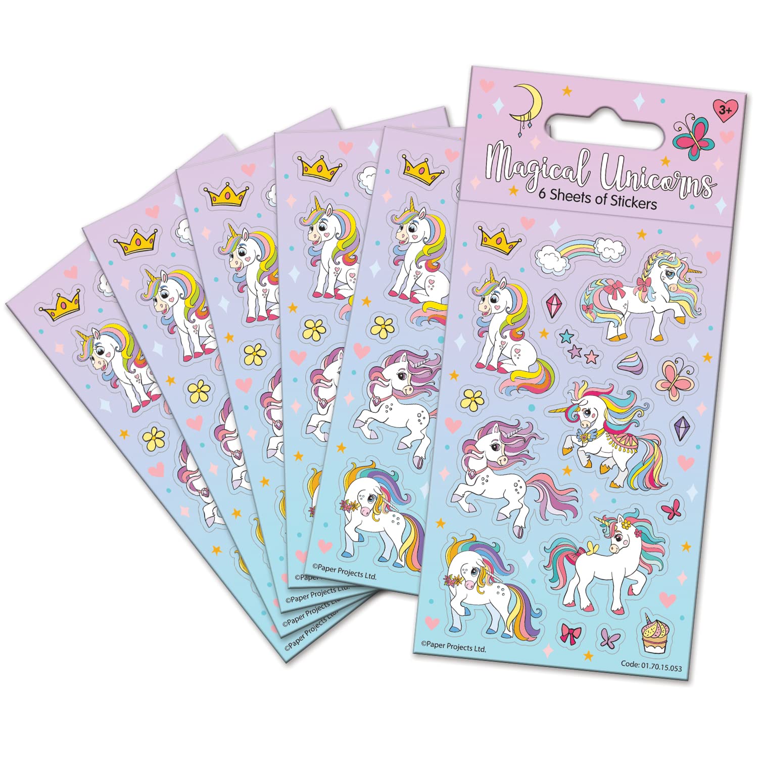 Magical Unicorns Party Bag Stickers (Six Sheets) | Perfect as Party Bag or Stocking Fillers