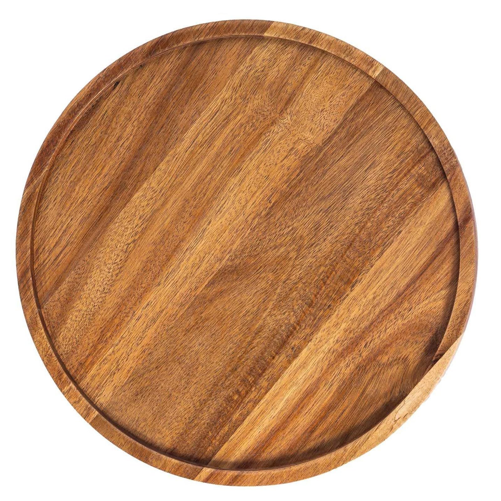 Limtula 29.5Cm Stylish Large Wooden Platter For Serving Food And Displaying Tea Set Practical And Spacious Storage Tray Kitchen Wooden Serving Plate