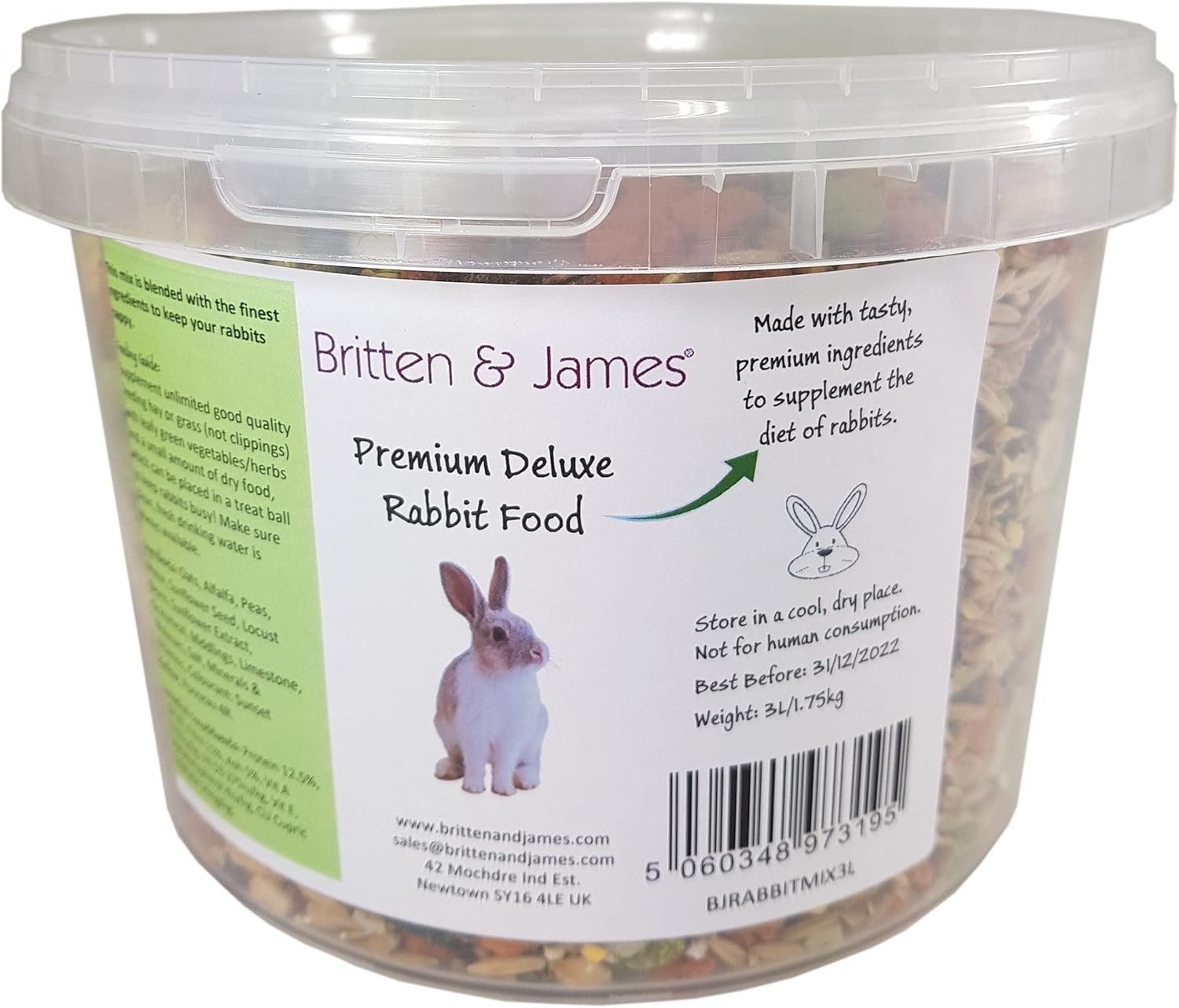 Premium Deluxe Rabbit Food Mix by Britten & James (1.75kg). A