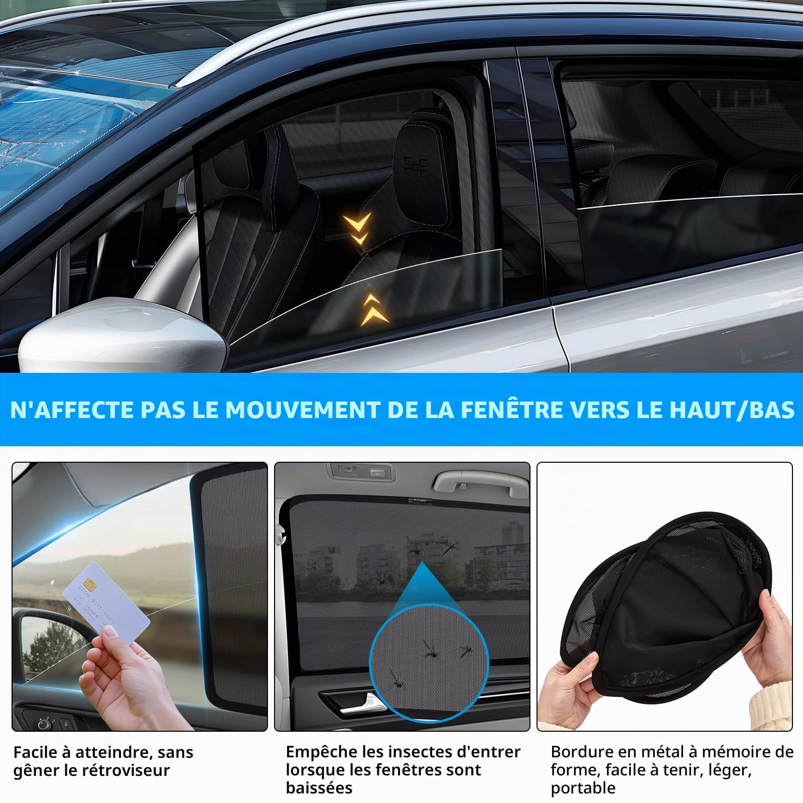 XCBYT Pare Soleil Voiture Compatible avec Ti guan II 2016-2024, Rideau Magnetique Fenetre Occultant Voiture, Protection Voiture Fenêtre Latérale Enfant Respirante, 4 Pièces