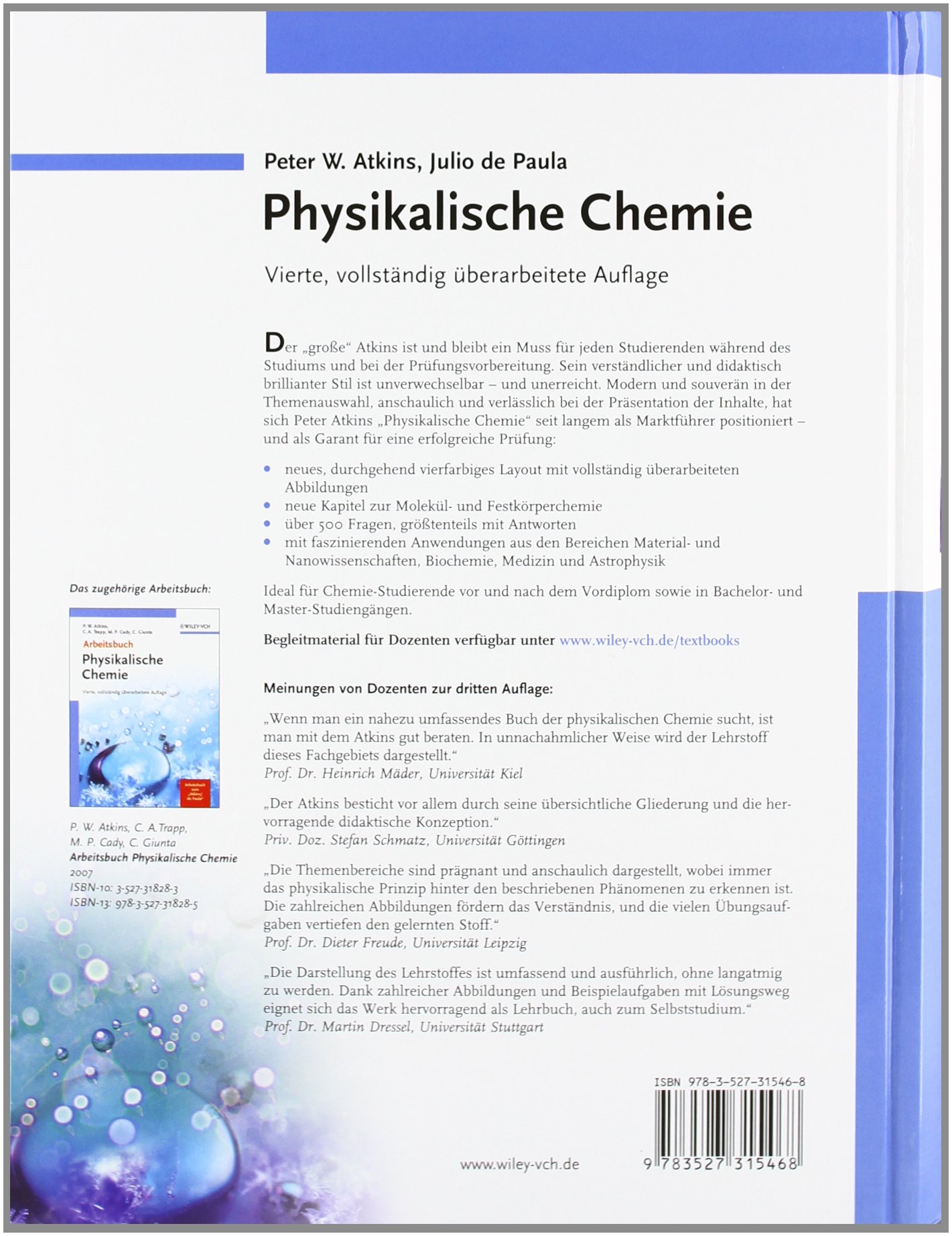 Physikalische Chemie: Set aus Lehrbuch und Arbeitsbuch