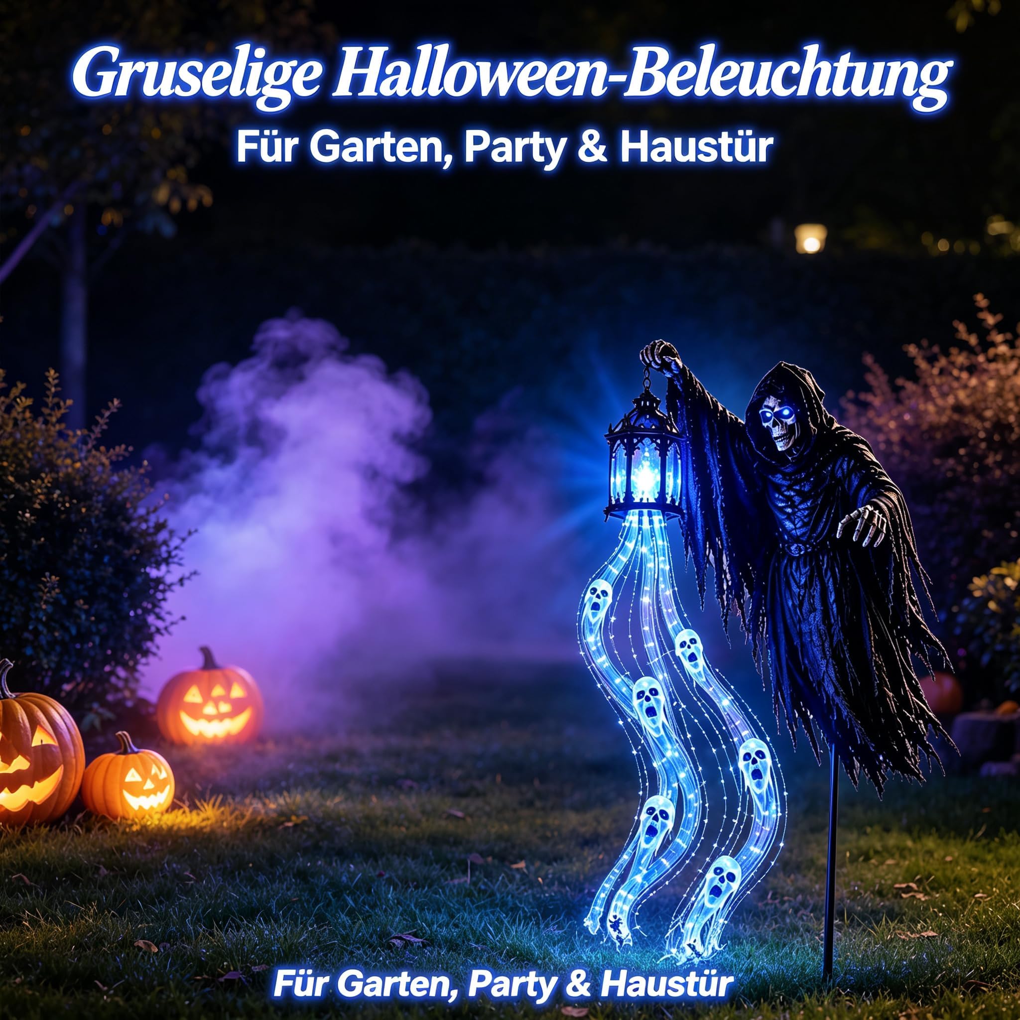 Halloween Soul Harvester Animiertes Gartenlicht | leuchtender Geist