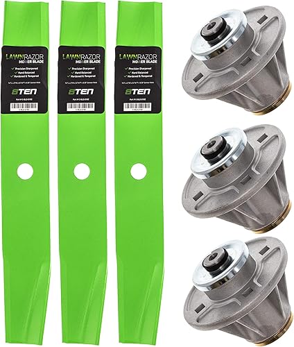 8TEN Kit de cuchillas de elevación alta para Ariens 40 pulgadas cubierta de corte mini-zoom 1540 zoom 1640 1740 1840 2040