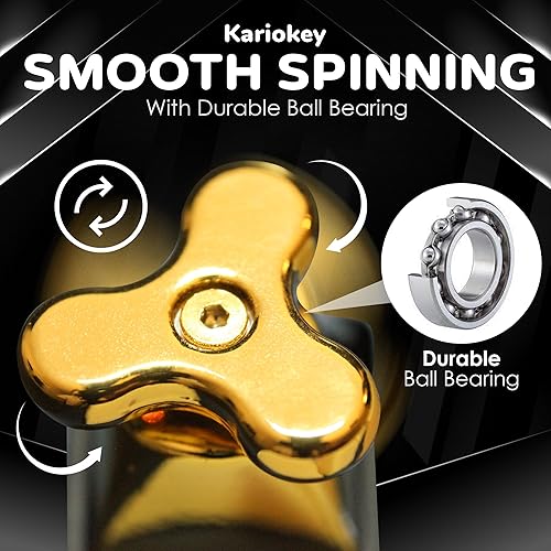 Miniatura 2 de Custom Keycap Full Metal Fidget Spinner for MX Mechanical Gaming Keyboard OEM Profile Esc  Kariokey Artisan Key Caps (Gold)