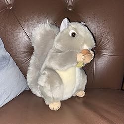 Aurora MiYoni Gray Squirrel Plush Toy - 10 Inch Soft Stuffed Animal With Acorn