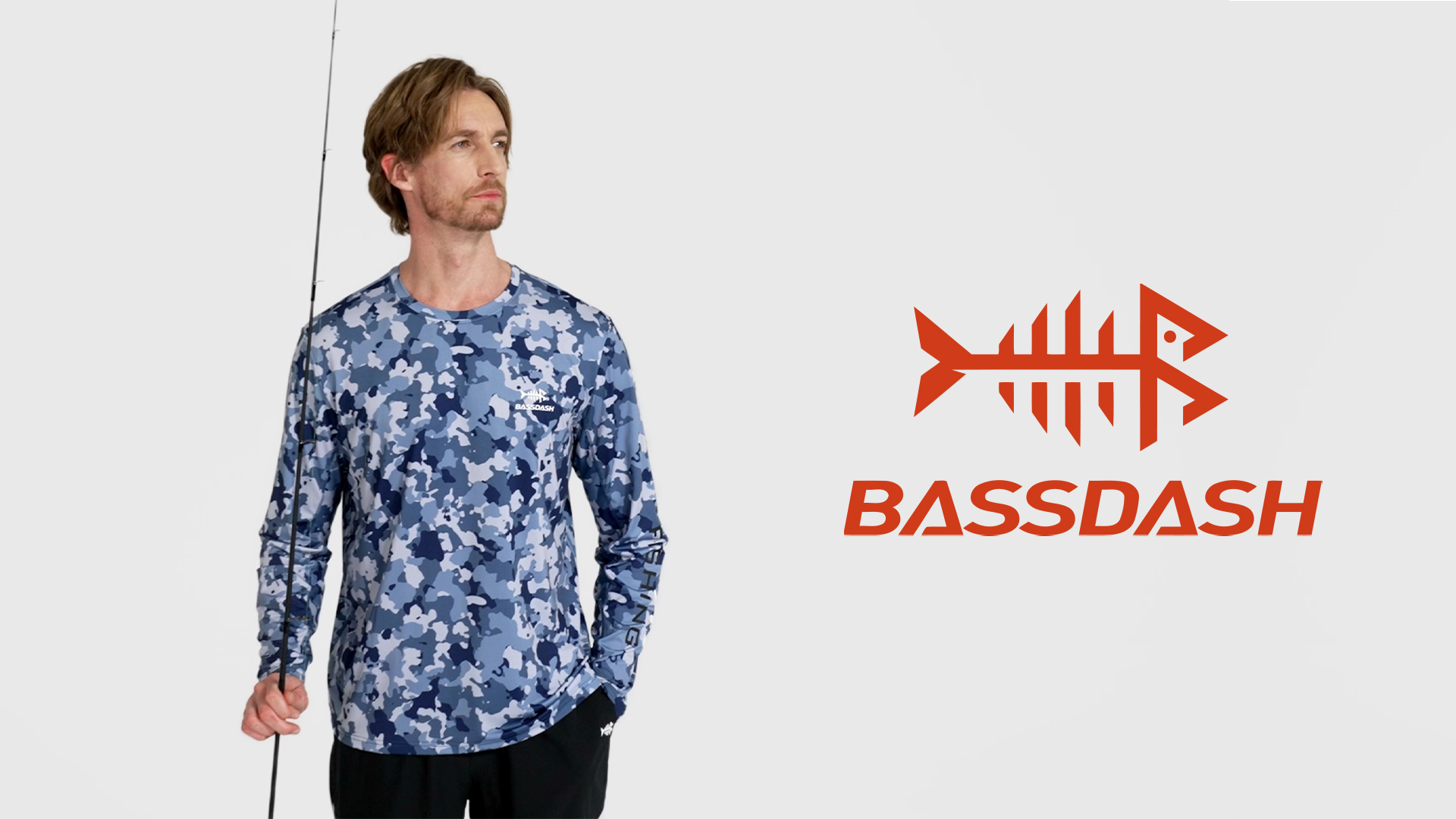 Bassdash Herenshirts met uv-bescherming, UPF 50 , lange mouwen, prestatie, vissen, shirt met capuchon., S