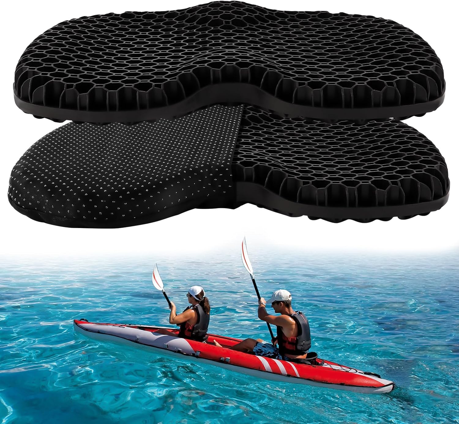 Anti Slip Kayak Gel Seat Cushion Thick Waterproof Egg Seat Cushion Kayak Seat Pad with Non-Slip Cover for Sit in Kayak Inflatable Kayak Canoe & Boat Kayak Accessories for Fishing Kayak Anti Slip Kayak Gel Seat Cushion Thick Waterproof Egg Seat Cushion Kayak Seat Pad with Non-Slip Cover for Sit in Kayak Inflatable Kayak Canoe & Boat Kayak Accessories for Fishing Kayak
