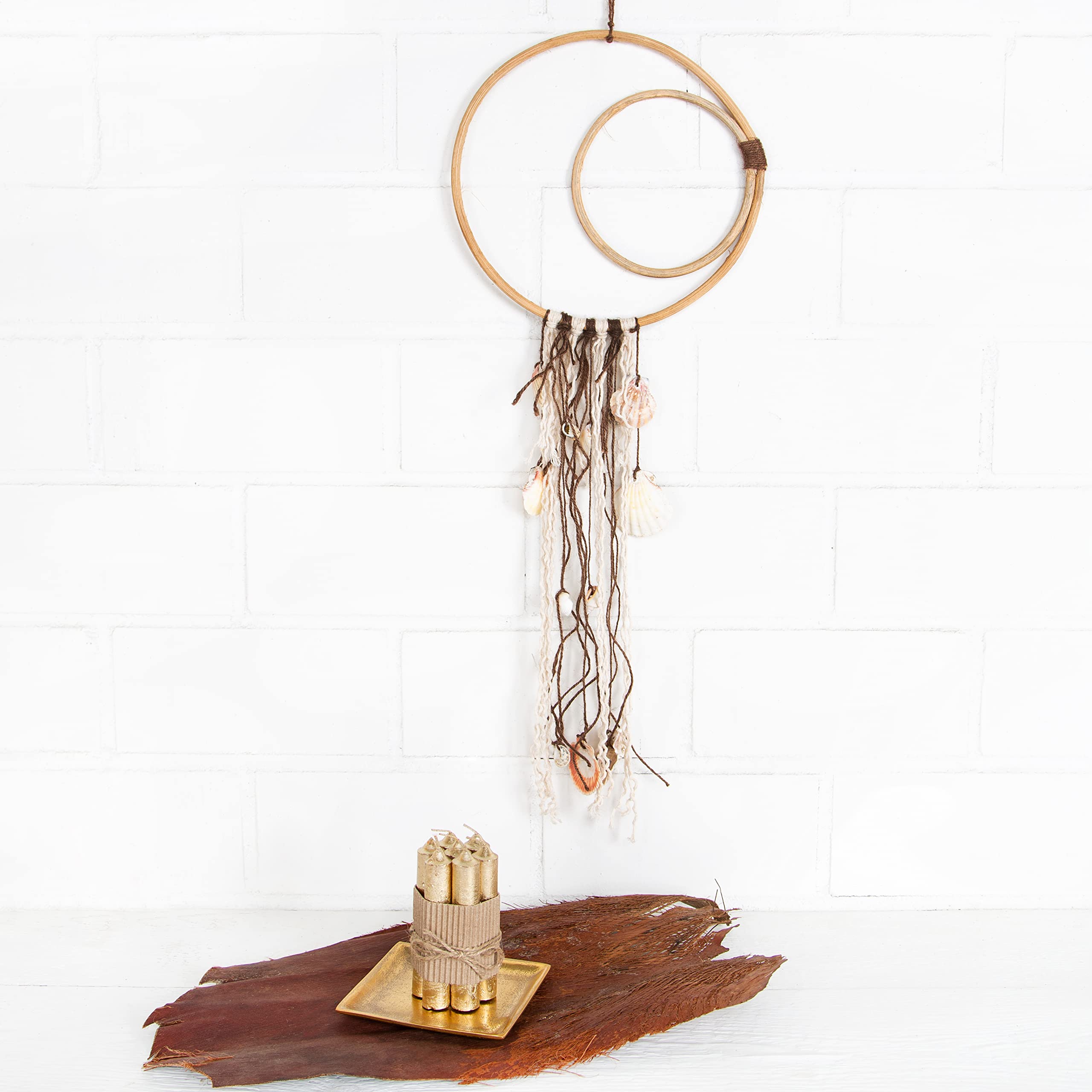 Logbuch-Verlag Maritimer Dekokranz - Holz & Muscheln 25x58cm