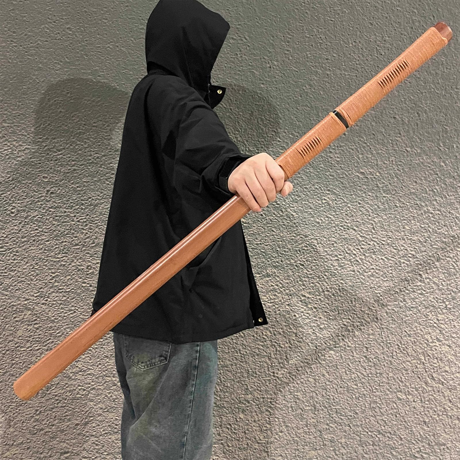 100 cm langes Katana-Trainingsschwert aus natürlichem Bambus,handgefertigtes Bokken,Samuraischwert aus Holz für Kendo-Training,Ausstellung,Cosplay,Requisiten,Geschenke (braun,beige)