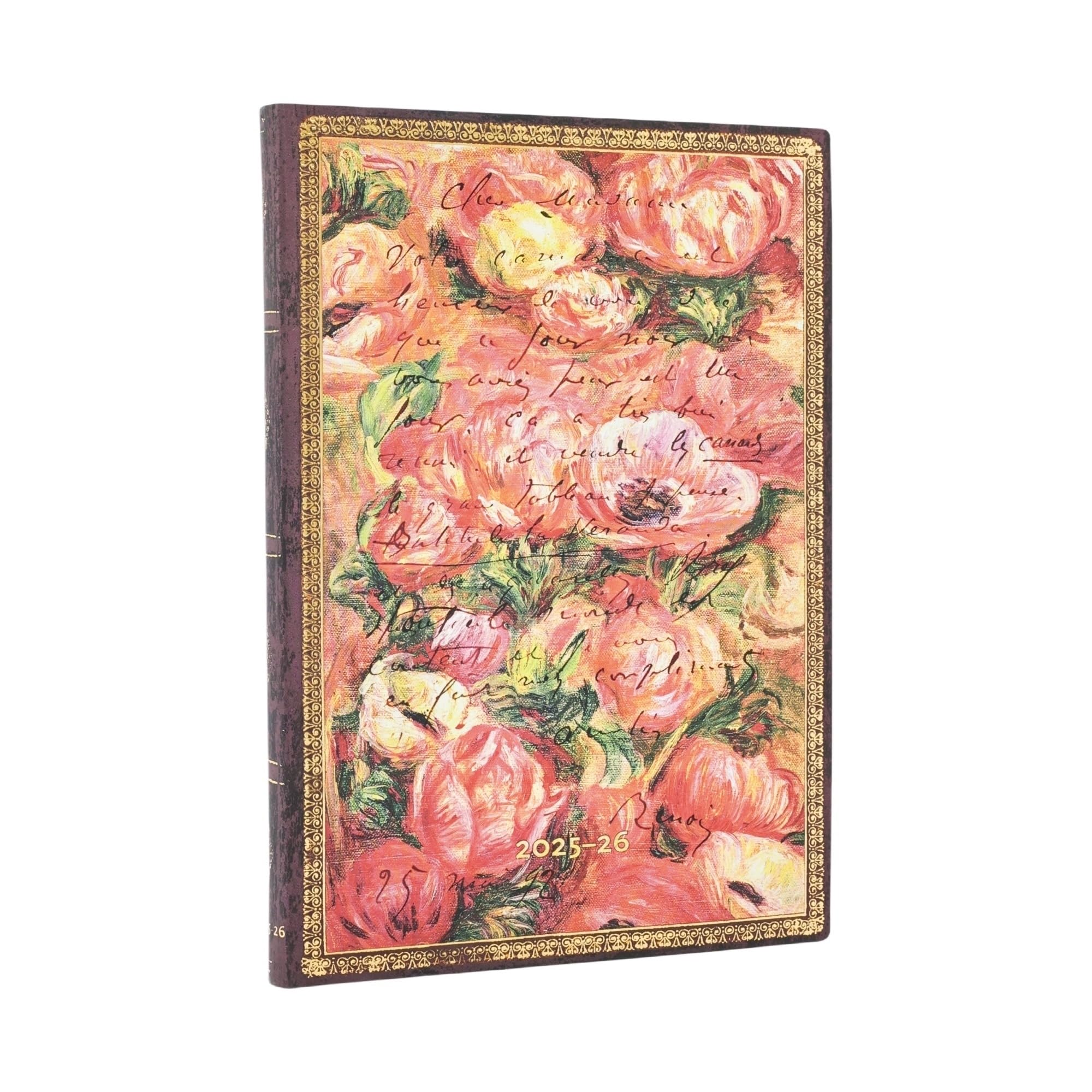 2026 Renoir, Letter to Morisot (1892) (Embellished Manuscripts Collection) Midi 18-month Horizontal Softcover Flexi Dayplanner 2025-2026 Renoir, ... Band Closure): Kalendarz 18-miesięczny