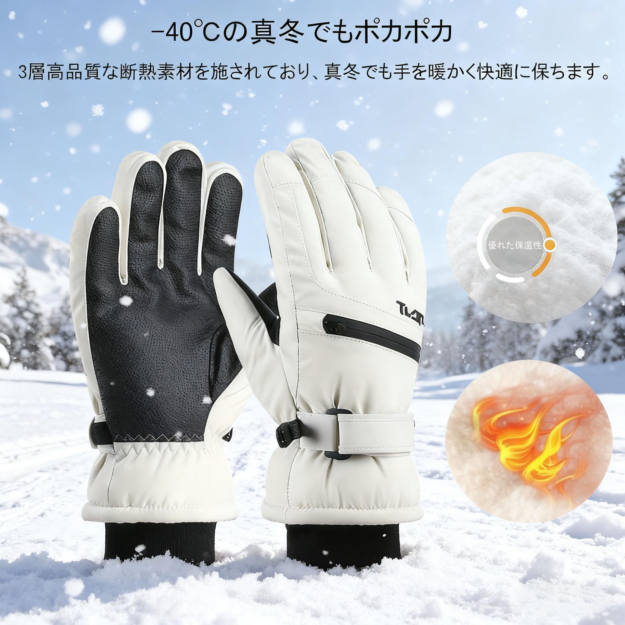 Amazon.co.jp: スキーグローブ メンズ 防寒手袋 スノーボードグローブ