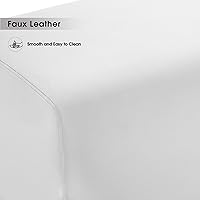 Vista 9 de BarberPub Banco de recepción, asiento de piel sintética para sala de espera para salón, vestíbulo de oficina y entrada, banco de invitados sin