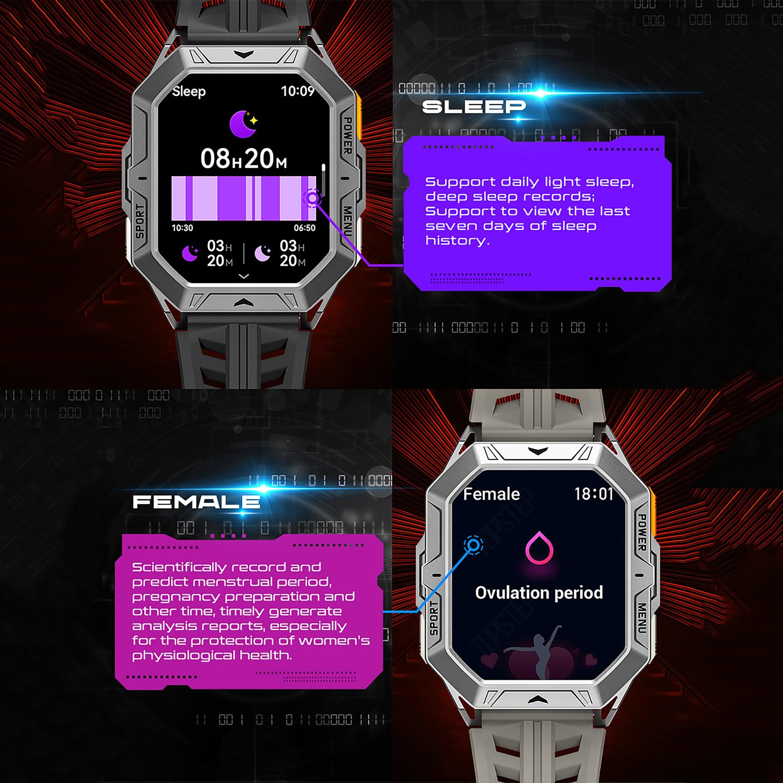 findtime Orologio da uomo con Bussola Sport Millitaire Braccialetto senza Fili Chiamata Chiara smartwatch Impermeabile Orologio Intelligente con Chiamata Bluetooth 1ATM
