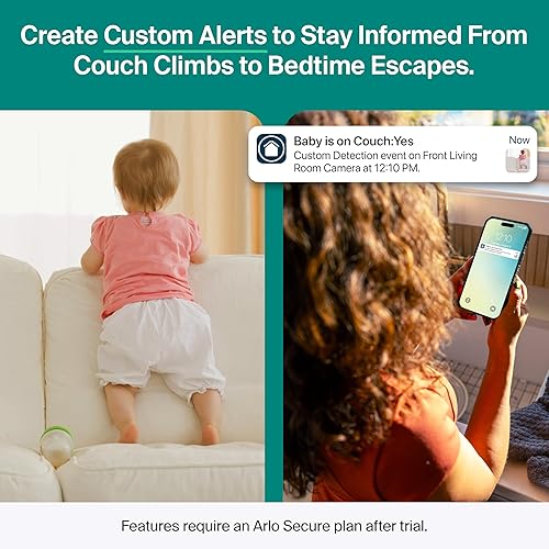 Miniatura 2 de Arlo Essential - Cámara de seguridad para interiores 2K (3 generación, versión 2025) - Alimentación enchufable con cable, reconocimiento de