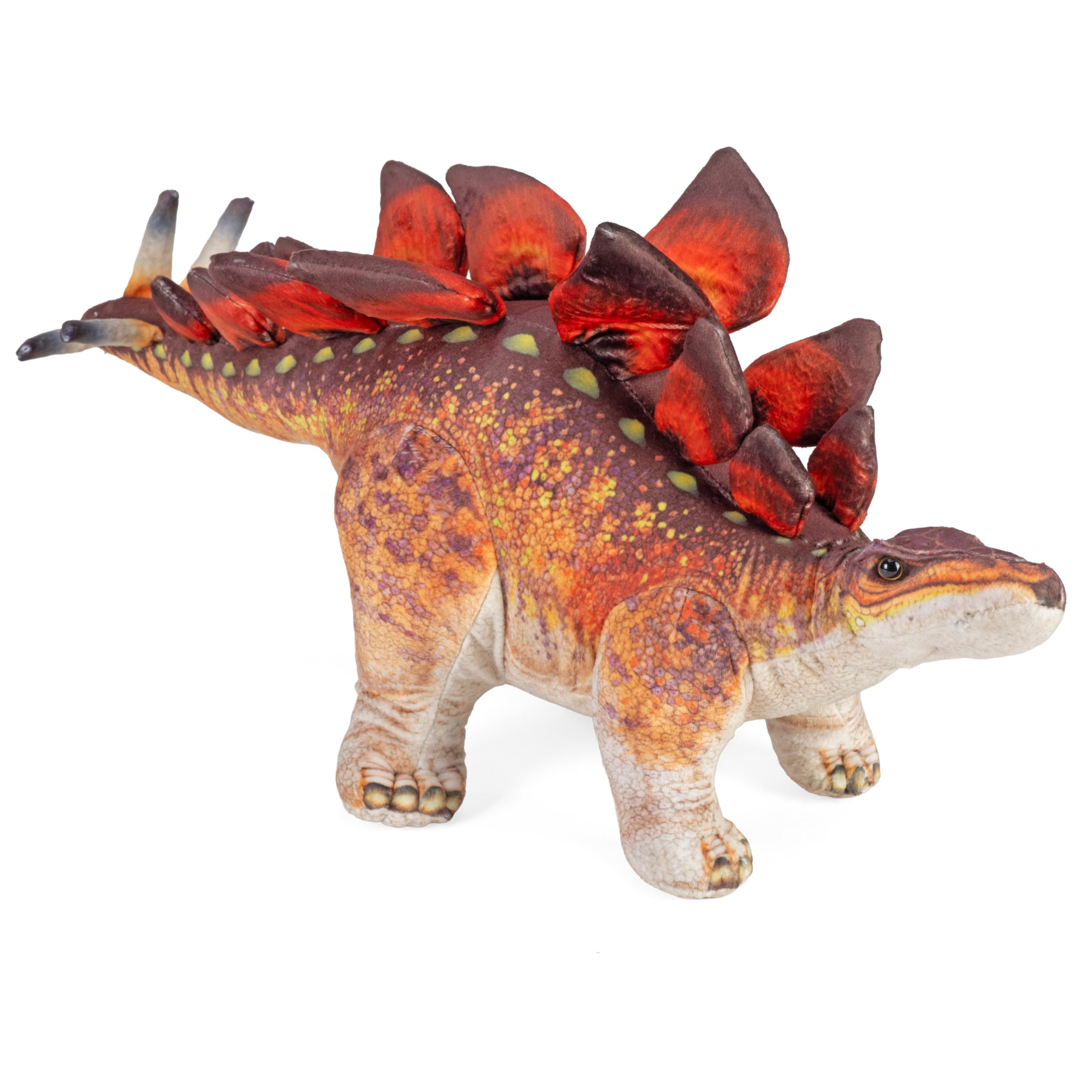 Wild Republic Artist Collection, Dinosaur Stegosaurus, Gift for Kids, 15 inches, Plush Toy, Fill is Spun Recycled Water Bottles