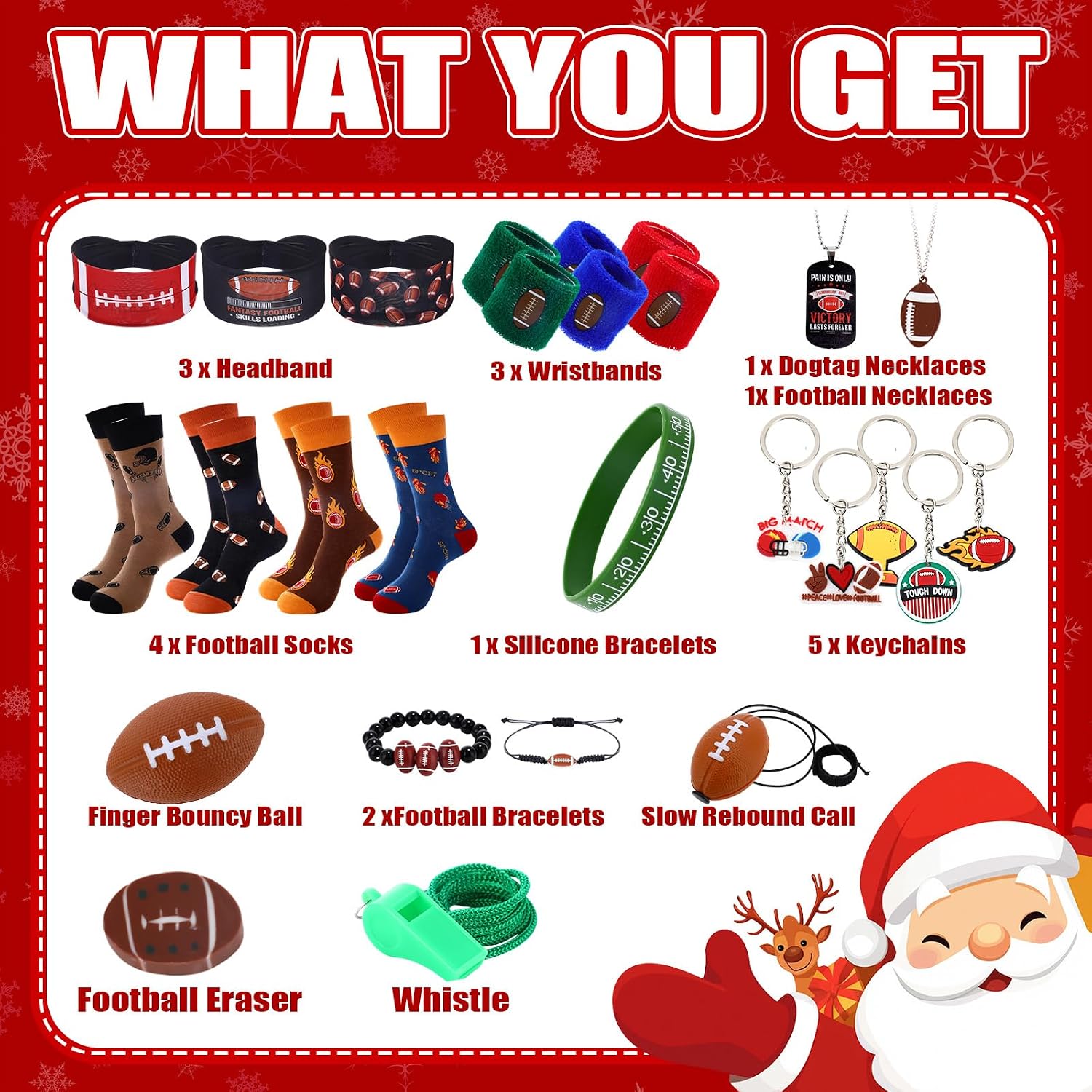 Janmercy 24 Pcs Christmas football Advent Calendar 2026 Countdown football Calendar 24 Days Christmas Advent Countdown Gift Boxes for Xmas Gifts Sports Party Favor