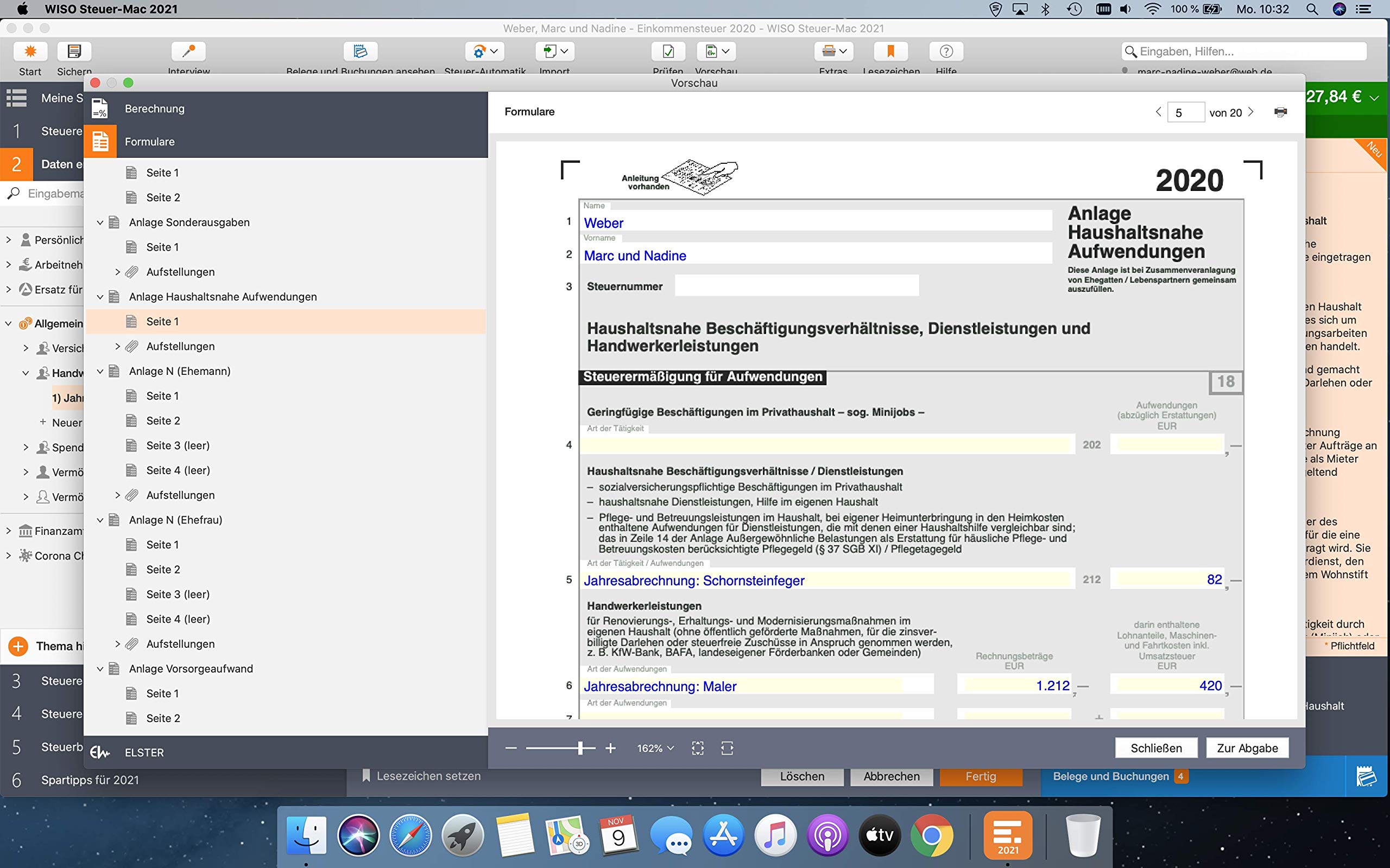 WISO Steuer-Mac 2021 (für Steuerjahr 2020 | Mac | Digitaler Download