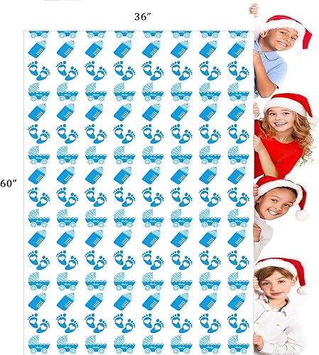 Miniatura 3 de ysmile Bolsa de regalo extra grande para baby shower, bolsa de envoltura de regalo para niños, bolsa de plástico gigante de 60 pulgadas, tamaño