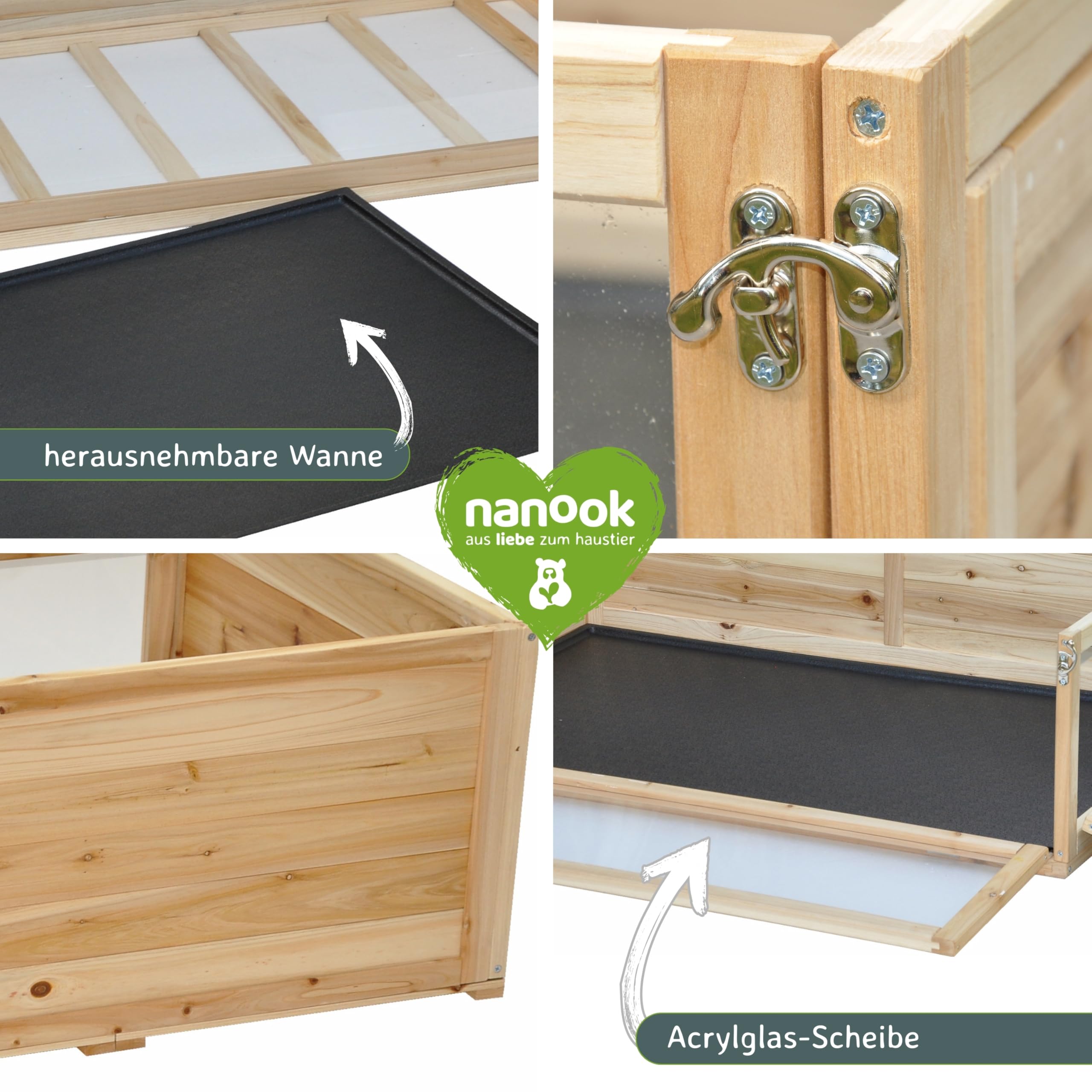 Indoor Freilaufgehege Freigehege Auslauf für Kleintiere, Meerschweinchen, Hamster - Natur - 110x70x30 cm