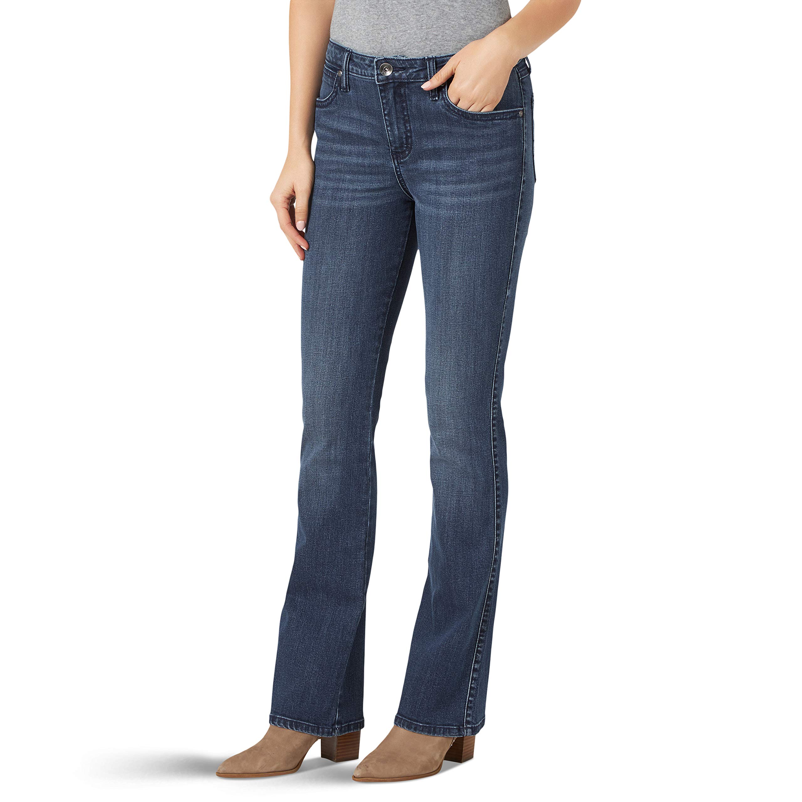 WranglerWomen's Aura Instantly Slimming Mid Rise Boot Cut Jean
