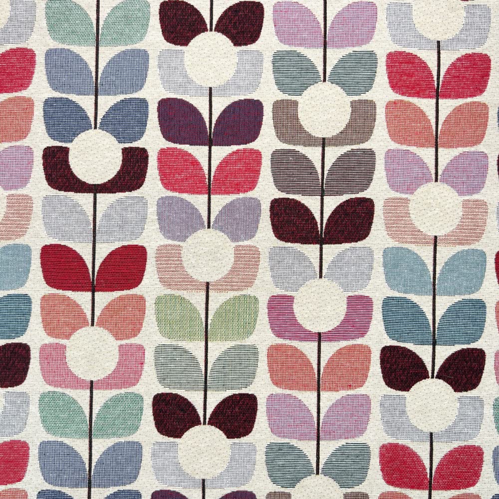 Oh Sew Crafty Limited Multicoloured Tapestry Fabric Bloom Floral Geometric Flowers Upholstery Furniture 140Cm Wide (Sold Per Metre)