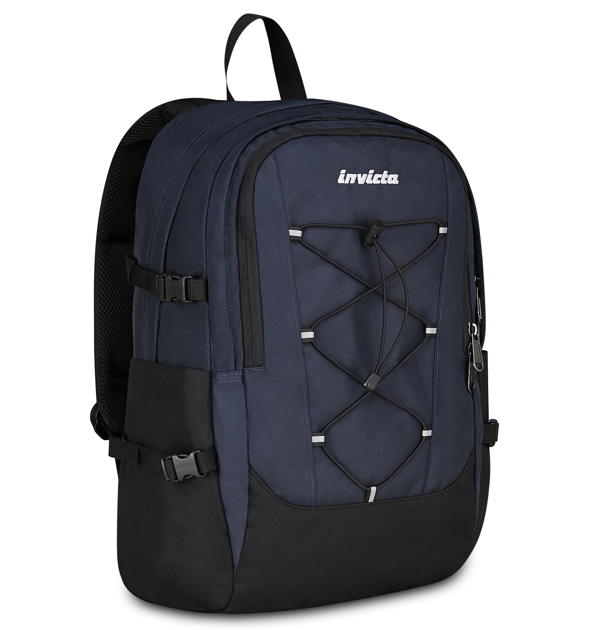 Invicta Zaino Scuola Act Plus, Blu, 29 L, Doppio Scomparto, Tasca interna con organizer, Tasche laterali portaborraccia, Scomparto interno porta pc, Scuola media e superiore, Ragazzo, Ragazza