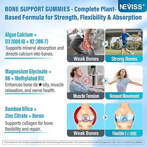 Miniatura 6 de Suplementos de calcio para mujeres y hombres  Calcio liposomal 1000 mg con vitamina D3 K2, glicinato de magnesio, zinc, boro, sílice para la salud