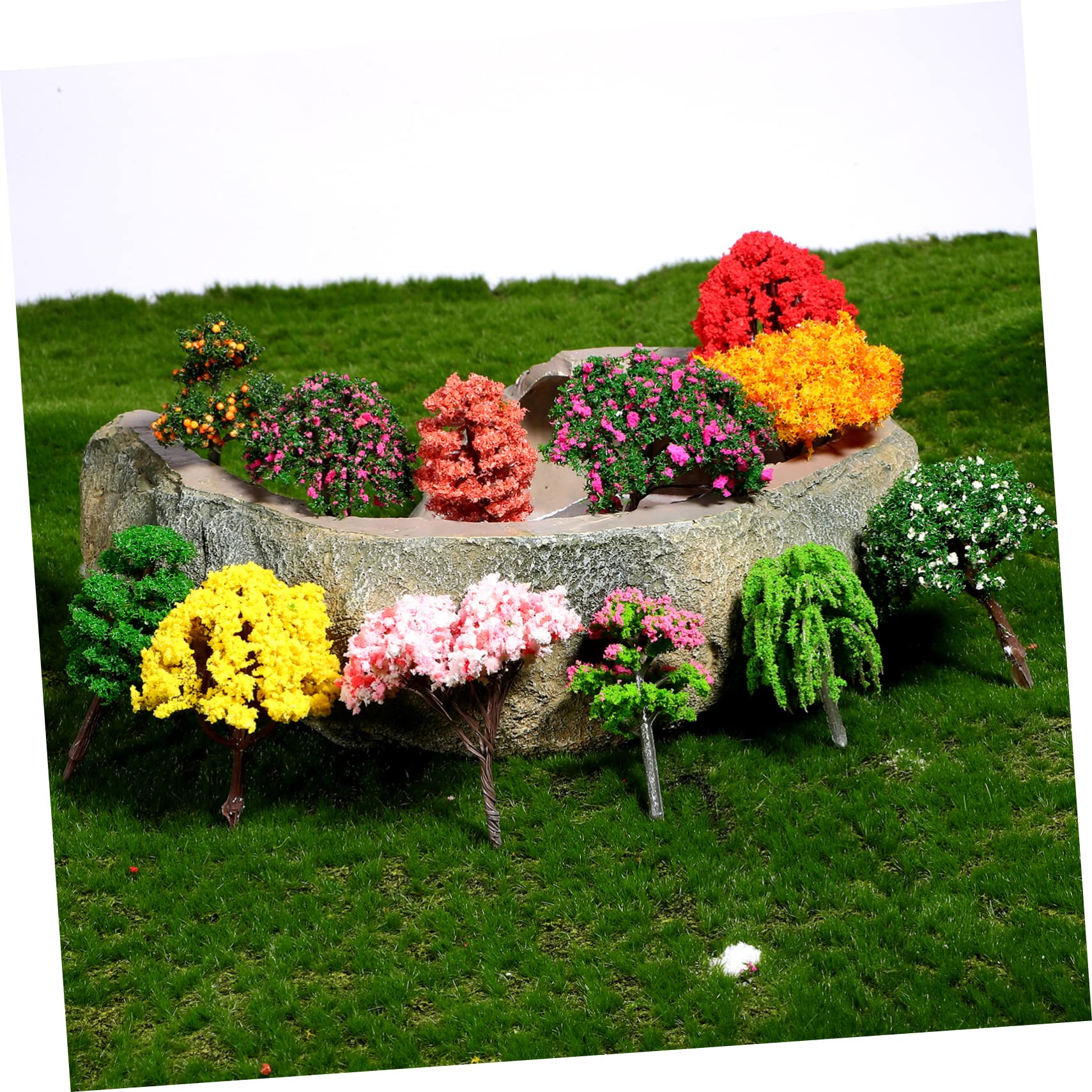 Cabilock 60 Piezas Árbol arboles para maquetas Decor arbol frutal Falso Tren paisajes arboles Adornos de terrario Mini arboles para Manualidades arboles en Miniatura para Jardin el plastico