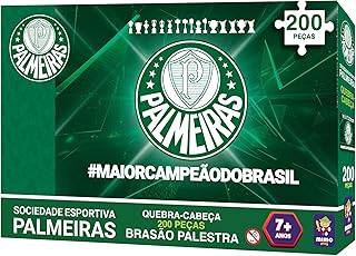 QUEBRA CABEÇA COLECIONAVEL 200 PÇ BRASÃO VERDÃO - PALMEIRAS - MIMO BRINQUEDO