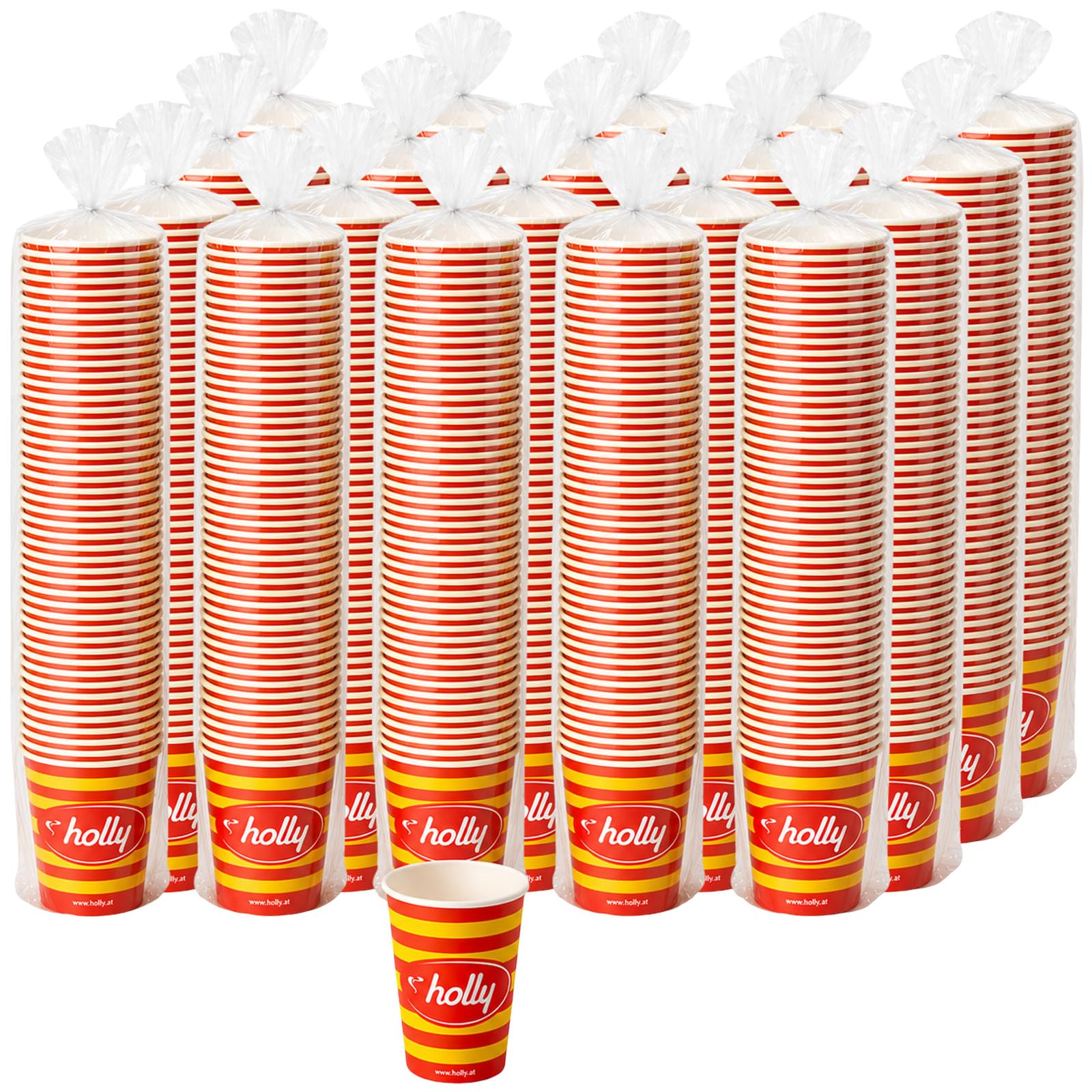 BURI Holly - 2000 tazze da caffè da 180 ml, in carta usa e getta, 7 oz, resistenti alle perdite, riciclabili, per macchine da caffè, feste, bevande calde, bevande fredde, prodotti in Austria