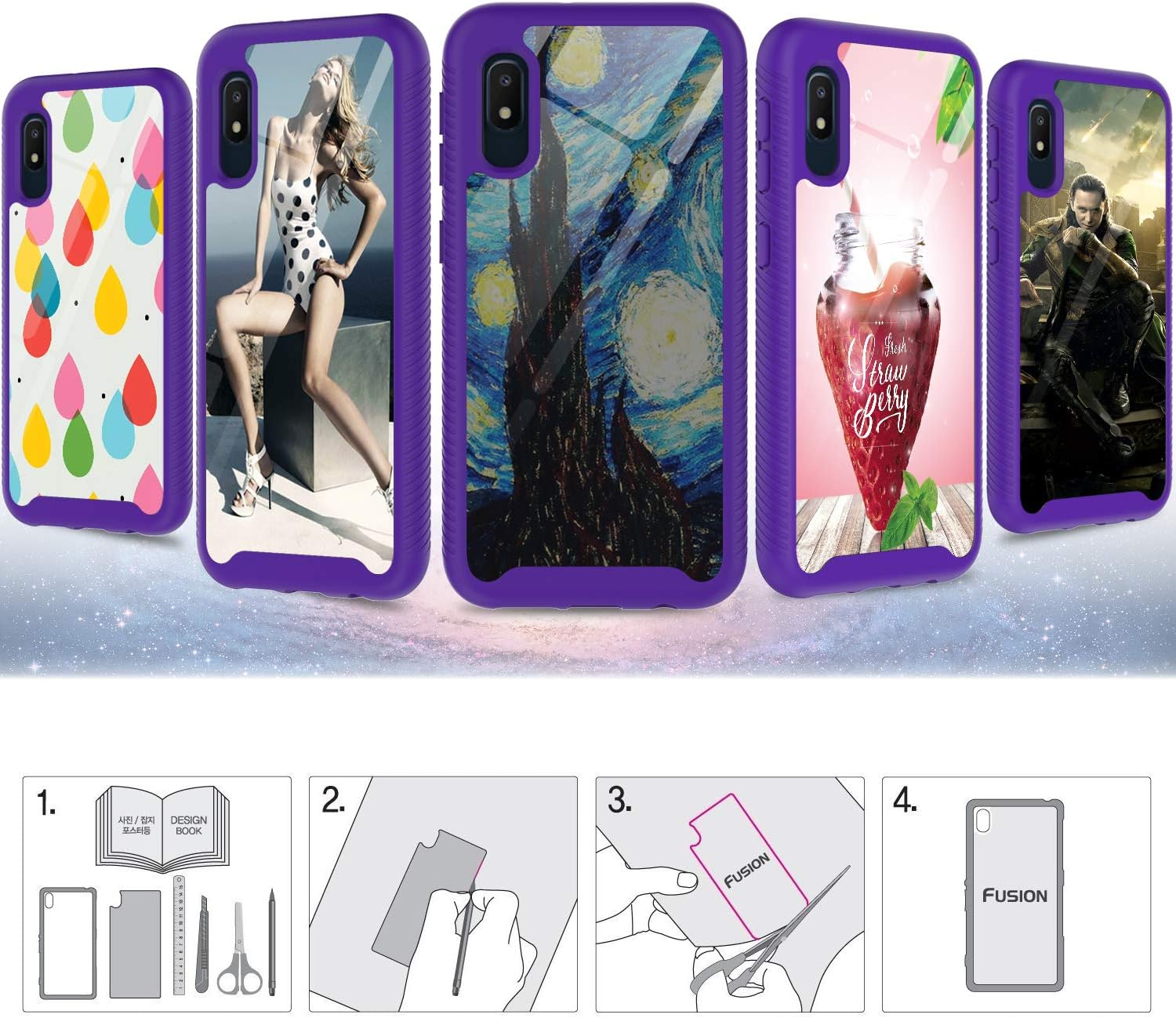 LeYi Compatible with Samsung A10e Case, Samsung Galaxy A10e Case with 2 Tempered Glass Screen Protector, Full Body Protective Hybrid Clear Bumper Shockproof Phone Cover Case for Galaxy A10e Purple