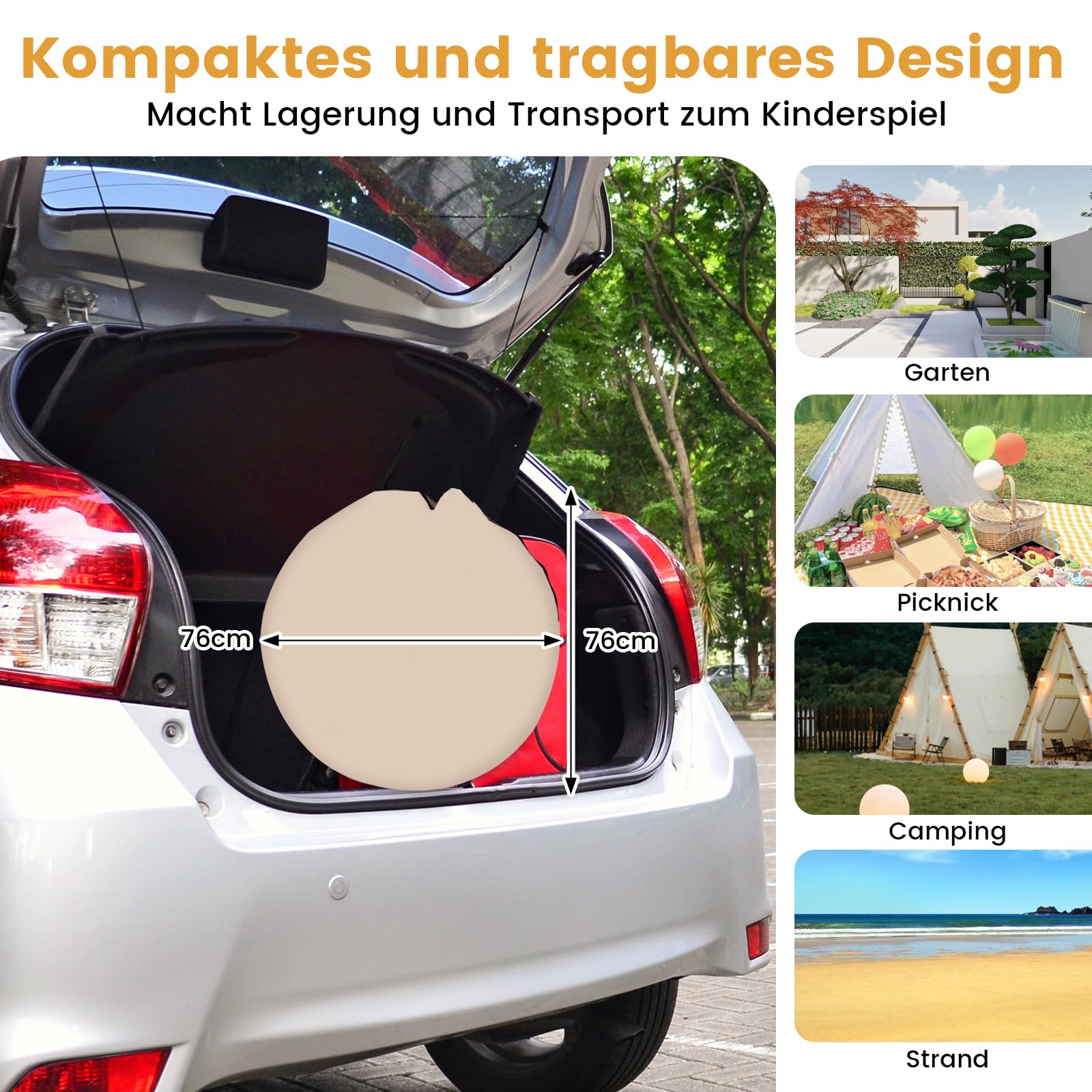 COSTWAY Namiot Pop up dla 4-6 osób, składany namiot kempingowy z siatką dookoła i torbą do przenoszenia i dachem przeciwsłonecznym, muszla plażowa do ogrodu, na taras, podwórko
