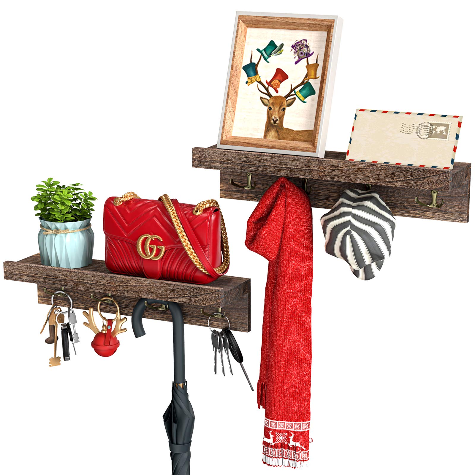 Wall Shelves With Hooks Decor For You