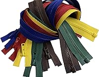 Vista 2 de YKK Cremallera #3, 10 cremalleras separadoras para coser abrigos, chaquetas, cremallera, cremalleras de plástico ligero, 10 colores mezclados