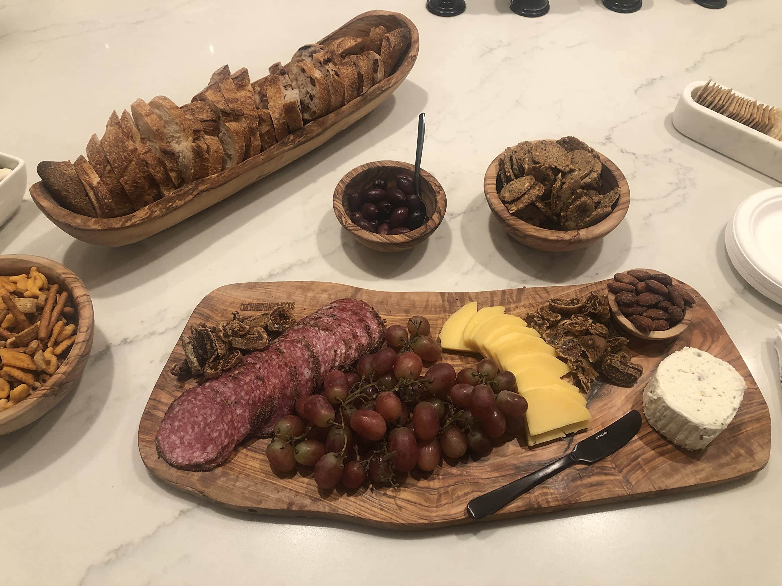 Amazon.co.jp: ORCHARD HARDWOODS 18インチ 素朴なオリーブウッド製