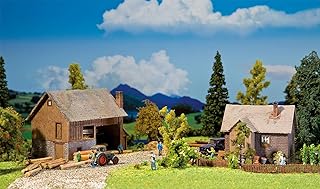 FALLER HO Scale Sawmill with Dwelling House -- Kit - Sawmill: 14.5 x 9.5 x 12cm House: 9.5 x 8.5 x 7.5cm