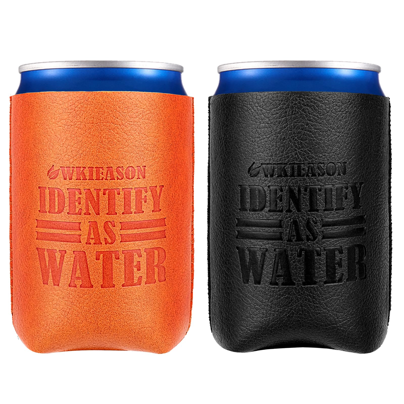 WKIEASON Gifts for Dad, Mens Gifts, Birthday Gifts for Dad, 2PCS 12OZ Standard Can Coolers Sleeve Gifts for Dad/Men, Collapsible Can Coolier Insulated Neoprene Koozies for Dad Mens Gifts