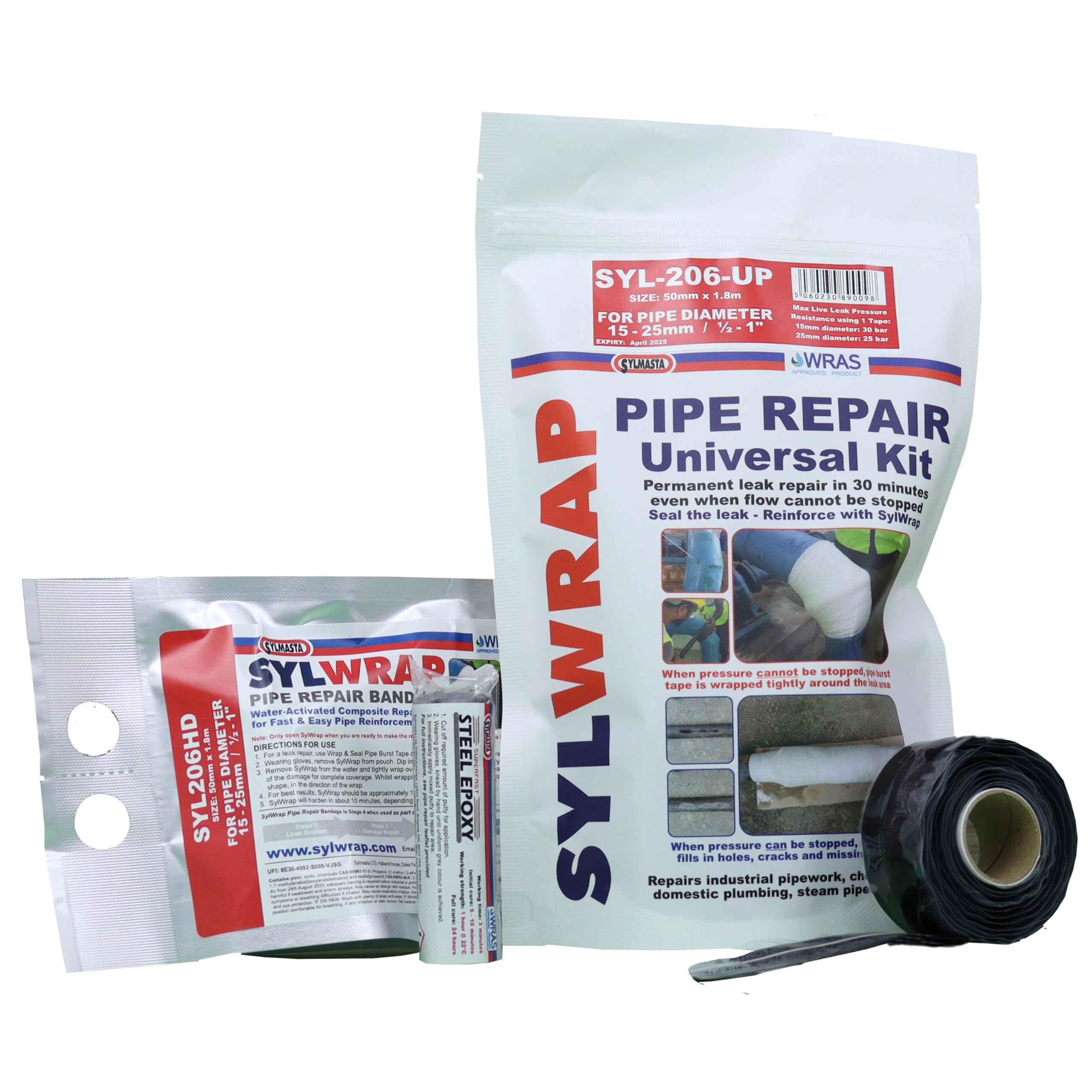 SylWrap Pipe Repair Kit (Pipe Diameter 15-25mm)