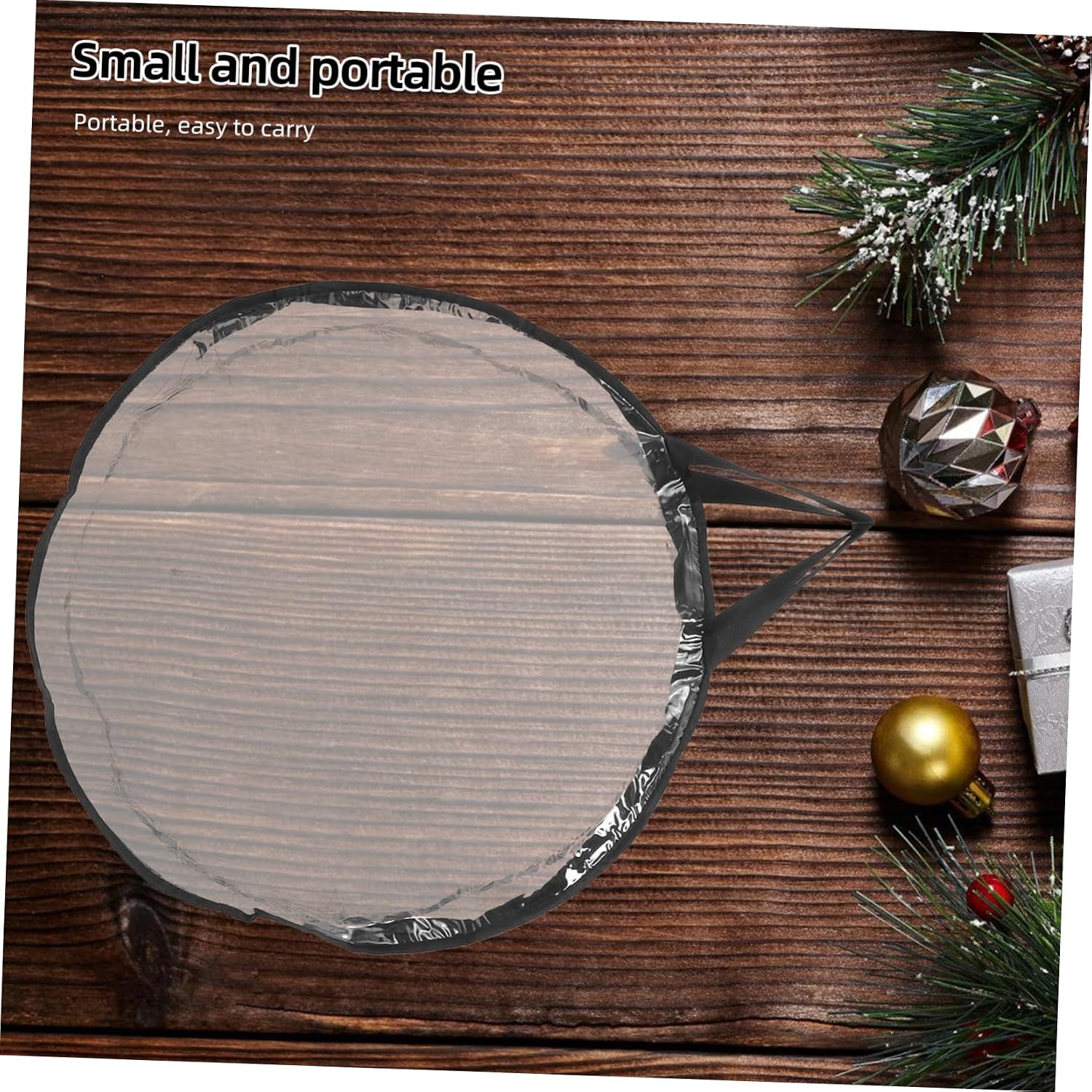 Transparent Christmas Wreath Storage Bag Wreath Container for Holiday Decor Management Easy Identification Stylish Protection for Your Xmas