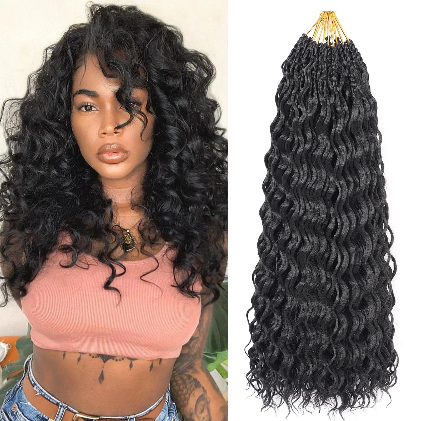Amazon.com : pojui 18 Inch Ocean Wave Crochet Hair 8 Packs