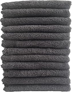 Cozy Manor Microfiber Face Cloths Makeup Remover Cloth Ultra Soft Face Washcloth Absorbent Facial Cleansing Towel Reusable Facial Cleansing Cloths Grey 12pack 12inchx12inch