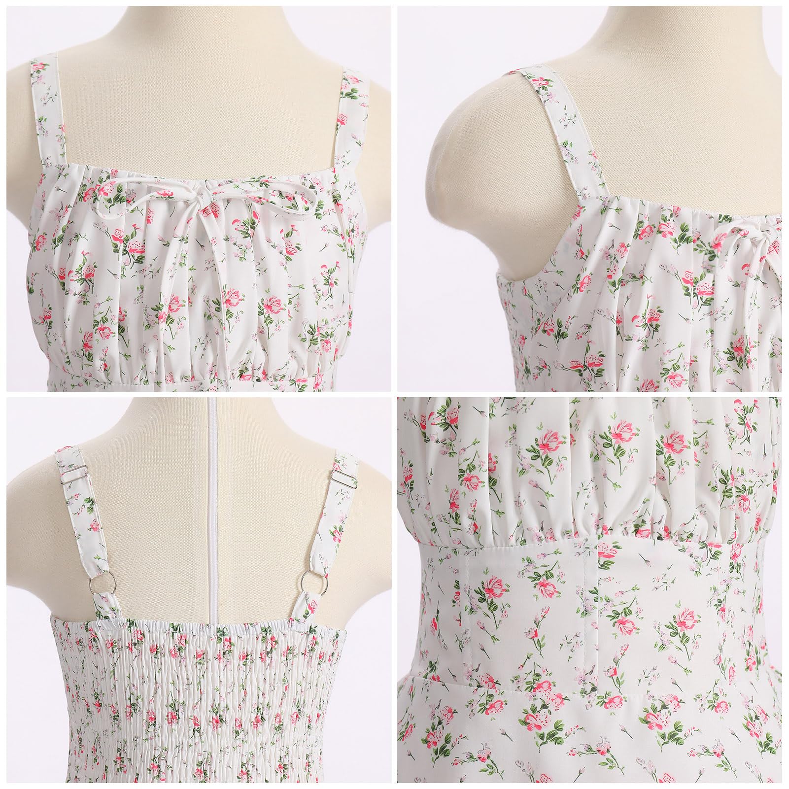 Blumen-Korsett für Teenager, Mädchen, gesmoktes Kleid, Tween, formelle Hochzeit, Bustier, Outfits, Junior, Heimkehr, Abschlussball, Ostern, Sommerkleid