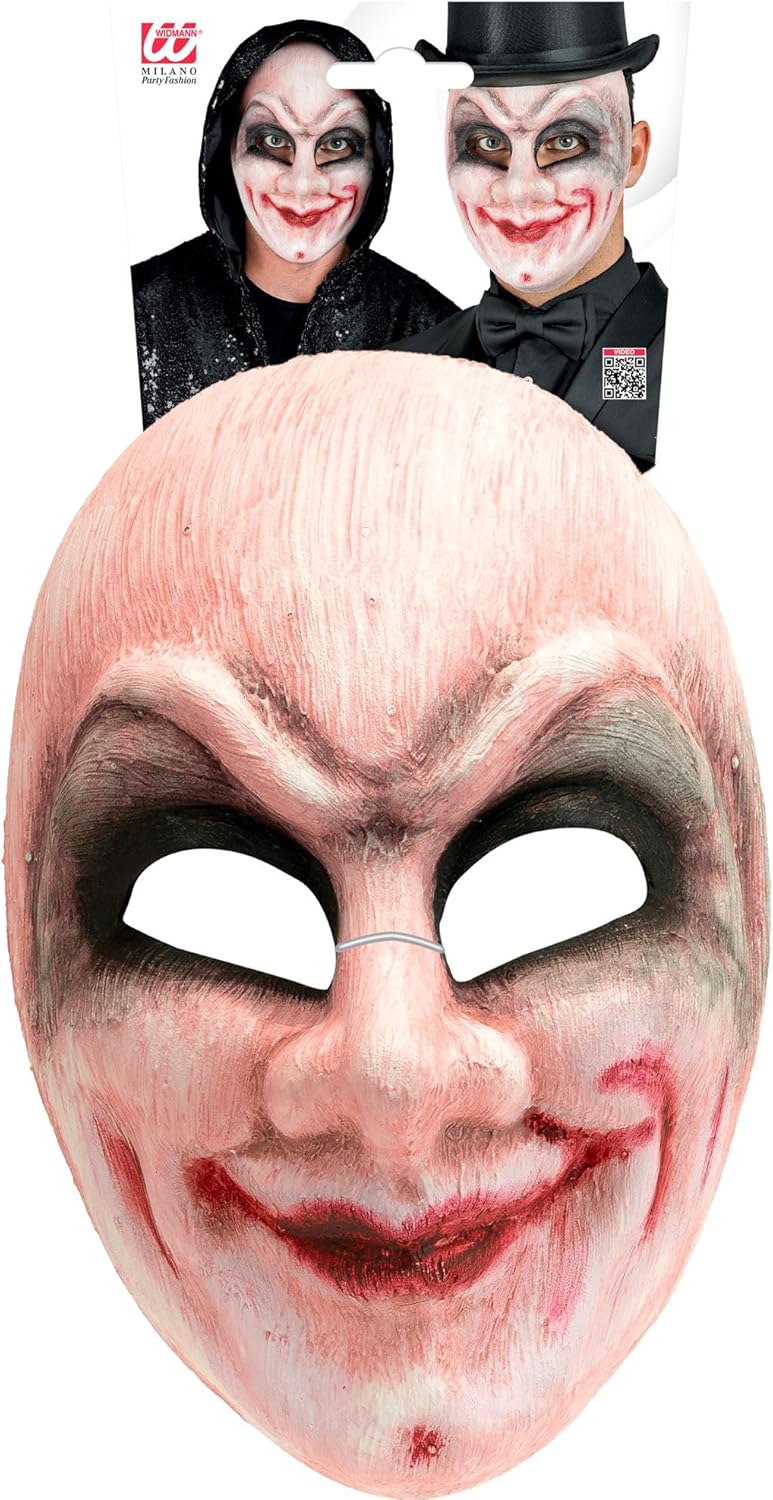 W WIDMANN MILANO Party Fashion Unisex Horror Clown Mask, Pack of 1